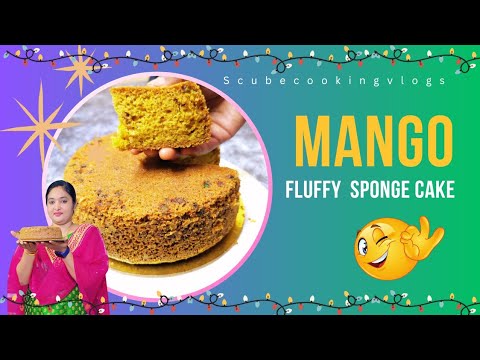 సాఫ్ట్ mango స్పాంజి కేక్ బీటర్ లేకుండా ఇలా చేయండి😋 || fluffy cake || sponge cake 🎂 || Easycake😊