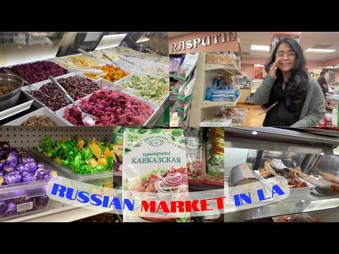 VLOGMAS DAY 10 | Russian Market Grocery Shopping & Haul | Living in Los Angeles