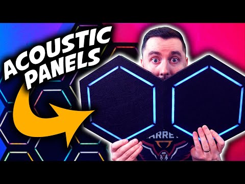 ACOUSTIC PANELS of the FUTURE! (AudiGlow Lighted Acoustic Panels Review)