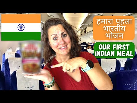 We Ate Our FIRST INDIAN MEAL On an India LOW COST AIRLINE to Mumbai!