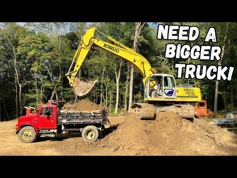 Moving a MOUNTAIN of Topsoil! | Building an equipment Yard!