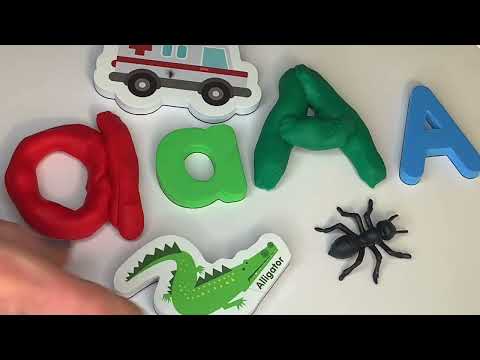 Let's create the letters A, B and C with clay!