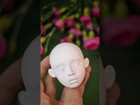 Sculpting doll face from air-dry clay #bjd