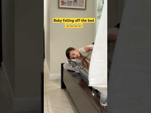 Baby crawling out of the bed 😱 ￼ #cutebaby #funny #twins