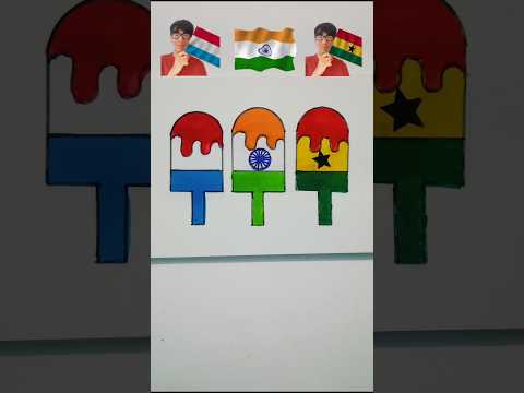 Ghana 🇬🇭 Indian 🇮🇳 And Luxembourg 🇱🇺 Flag Drawing | Independence day Drawing | #shorts #drawing