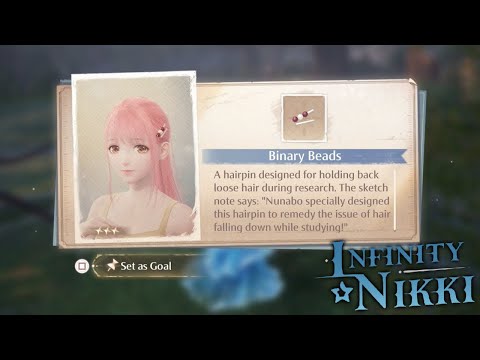 Binary Beads Sketch Location - Scarlet Dream Hairclip | Infinity Nikki