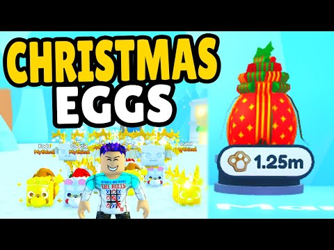 Opening NEW CHRISTMAS EGGS in Pet Simulator X (Roblox)