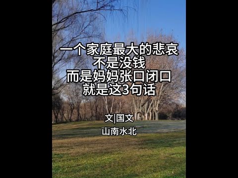 第736集一个家庭最大的悲哀，不是没钱，而是妈妈张口闭口 #情感共鸣 #人生感悟 #家庭关系