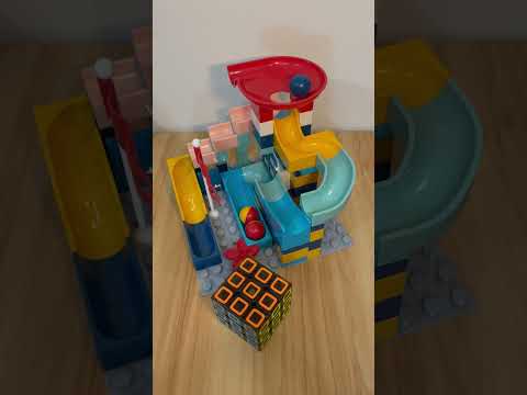 Marble Run ASMR 🔴🟡🔵 857  Satisfying Building Blocks #marblerun #marblerace #asmr