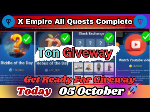 05  October All Quests Code X Empire | Riddle Of The Day | Rebus Of The Day | YouTube Video Code 56