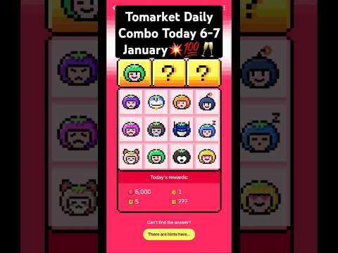 Tomarket Daily Combo Today 6 January | Tomarket Combo Today | Tomarket Today Combo | TomarketApp