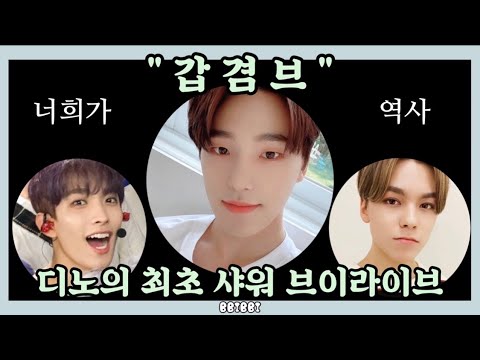 [세븐틴/도겸/버논/디노] 샤워 하면서 브이라이브 하는 아이돌이 있다 ?! "갑겸브"엔 있다 !