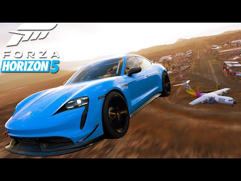 Porsche Taycan is also a plane in Forza Horizon 5