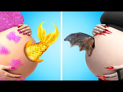 Pregnant Mermaid vs Pregnant Vampire! Crazy Hacks and Gadgets