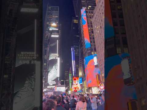 Lively atmosphere and bright Neon lights of Times Square in New York City! #nyc #travel #timessquare