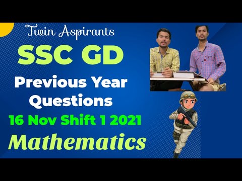 SSC GD 16 Nov Shift 1 2021 Previous year questions Maths Best Solution