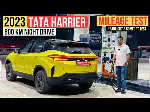 2023 Tata Harrier Facelift Mileage Test | Headlights & Comfort Test - Best SUV?