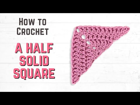 How to Crochet a HALF SOLID Granny Square | Solid Granny Triangle