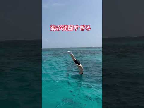 こんな飛び込みしたことある⁉️ #おすすめ #海 #西表島 #shorts