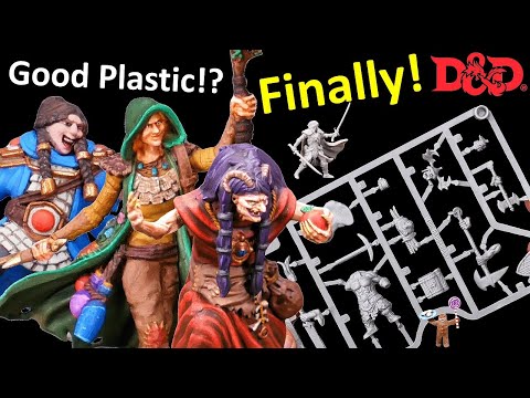 Dungeons and Dragons FINALLY got Hard Plastic Minis. D&D Sprues! Wizkids Frameworks Review.