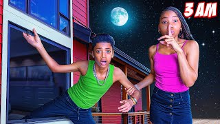 SNEAKING OUT OF THE HOUSE AT 3AM!! *GONE WRONG*