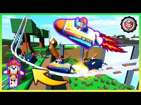 Marshall's Adventure🎢🐶🤡 Create a Cart Ride! Exciting Roller Coaster! 毛毛的雲霄飛車 Roblox 機械方塊