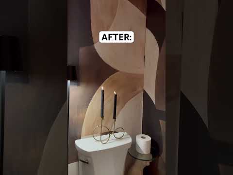 Powder Room Makeover!!! #interiordesign #makeover