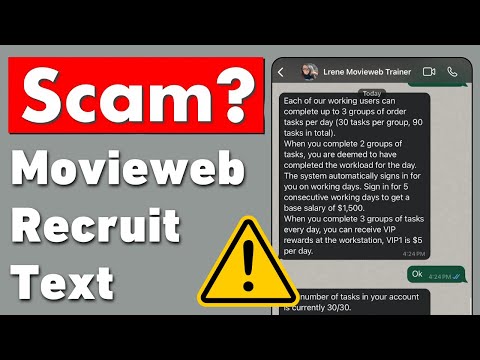 Movieweb Recruiter Text - Moviewebe Movie Reviewing Job SCAM!