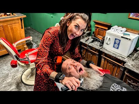 ASMR- Beard scretching Massage done by Female Barber Sarah➡️ SLEEPING SOUNDS