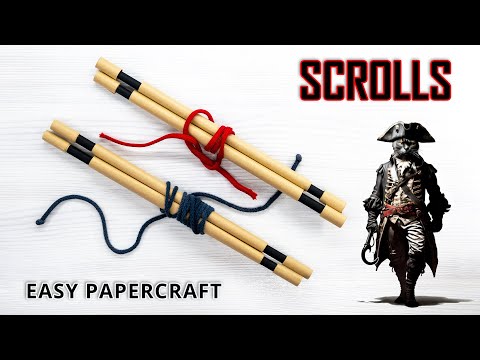 Crafting an Antique Treasure Map Scroll Out of Paper - Origami Tutorial