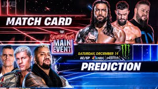 WWE Saturday Night's Main Event 2024 - Match Card Prediction | Wrestle Freakin