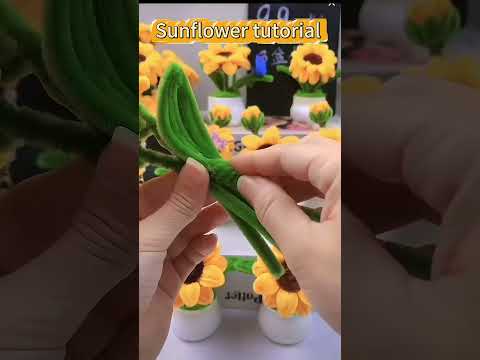 DIY pipe cleaner sunflower flower gift#diy#flowers #gift #craft #handmadegifts #diyfashion #hancraft