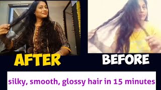 Diy hair preconditioning for silky,smooth,glossy hair in15 minutes #reenavyas #hair #dryhair#ratlam