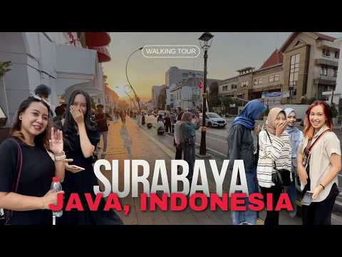 Explore SURABAYA City 🇮🇩 East Java Indonesia | Old town Walking Tour 2024