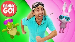 “Rabbit Turtle Rodeo!” 🐰🐢 Fast or Slow Dance Game | Danny Go! Songs for Kids