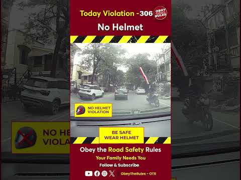 Today Violation 306 Kindly Wear Helmet for your Safety #otr#chennaitrafficpolice