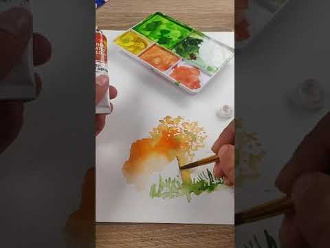 Materials required for Watercolours and gouache. This is was a live session I did on Instagram.