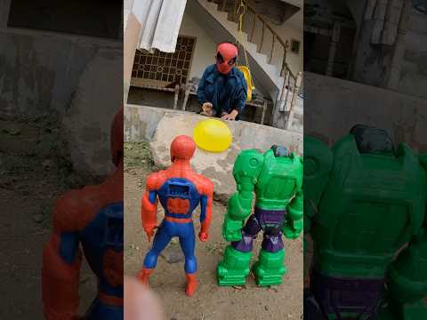 Oh no spidey intruder balloon attack on spiderman hulksmash avenger assemble