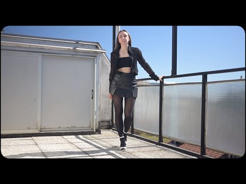 GLAMOUR FASHION EDITORIAL : Pantyhose, Stockings, Tights, High Heels, Short Mini Skirt, Sandals (4K)