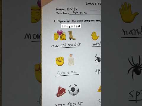 Grading Emily’s test… #asmr #school #teacher #test #quiz #emojichallenge