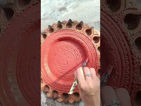 let's paint old Diya plate #diwali#reuse#reuseidea#diwalidecoration#satisfying