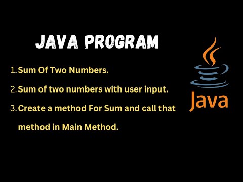 Java Program to Add Two Numbers | Taking User Input | Java Tutorial for Beginners.