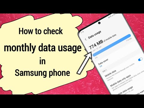 How to check monthly data usage in samsung phone