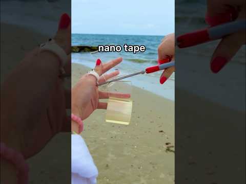 I Made a SAND NANO TAPE BUBBLE at the Beach! 😱🏖️⏳