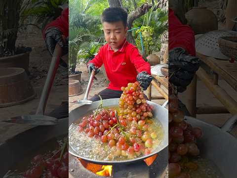 Yummy Mini grape 🍇 cooking 🧑🏿‍🍳