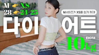 M 👉 XS 옷 두사이즈 줄이는 다이어트 습관 기르는 법! 10kg감량 다이어트법 4가지📉