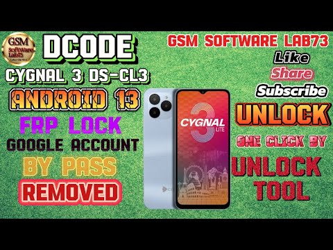 Dcode Cygnal 3 Lite FRP Bypass|Android 13|Dcode Cygnal 3 DS-CL3 Google Account remove by Unlock Tool