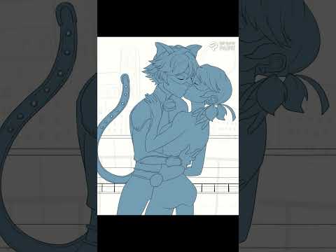 Ladybug and Cat Noir | Miraculous Ladybug Speedpaint #shorts #art #anime