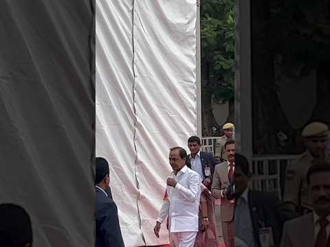 Kcr visuals at telanganna new secretariat opening ceremony #kcr #ktr #hyderabad #ytshorts #telangana