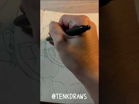 Drawing anime with fountain pen|Monkey D.Luffy魯夫|OnePiece|TenK Draws #onepiece #luffy